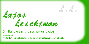 lajos leichtman business card